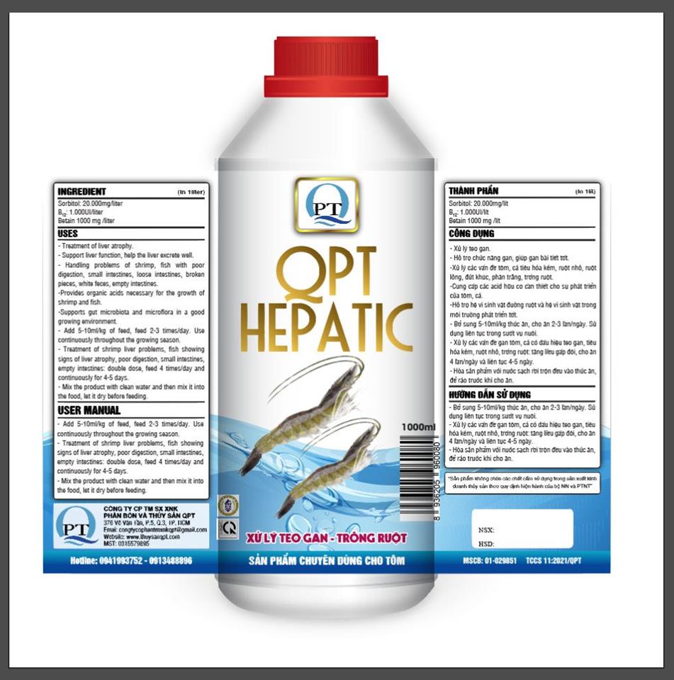 HEPATIC: XỬ LÝ TEO GAN- TRỐNG RUỘT - CÓ B12, B6... TRỘN 200KG THỨC ĂN