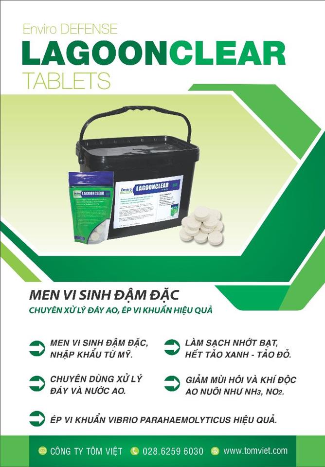 LAGOON CLEAR: MEN NHẬP TẠI MỸ, DẠNG VIÊN -  CHUYÊN XỬ LÝ NHỚT BẠC