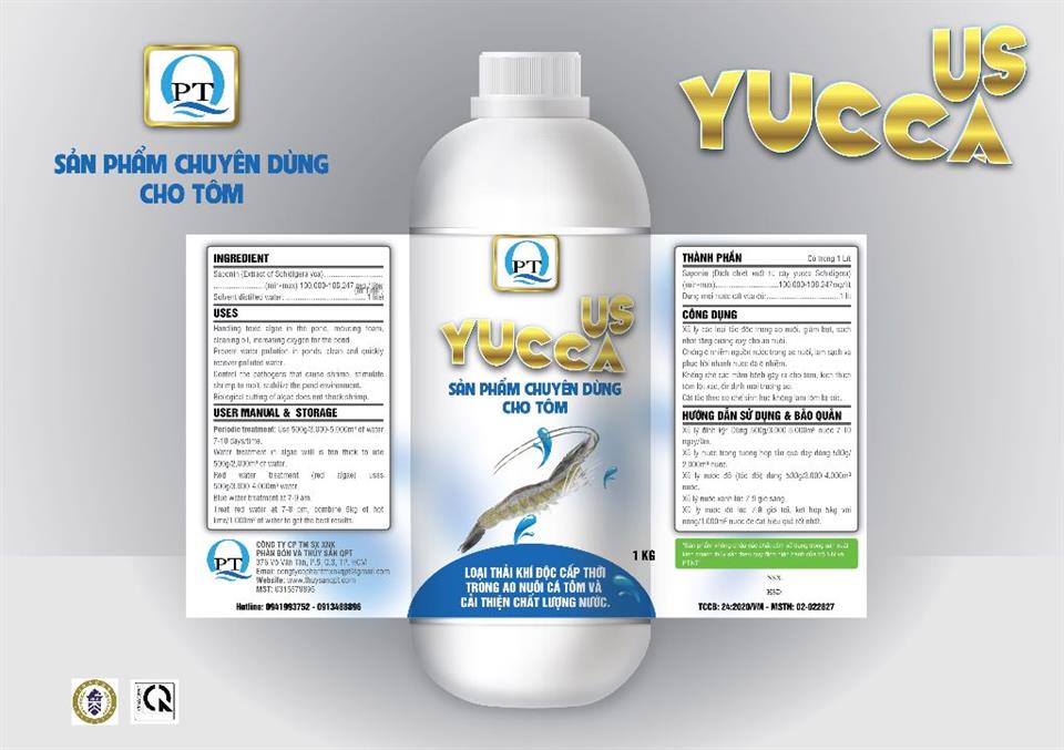 YUCCA US: xử lý các loại tảo độc trong ao nuôi, giảm bọt, sạch nhớt, tăng cường oxy cho ao nuôi.